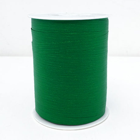 Curling ribbon in vibrant green Pine Tree hue, 10mm wide and 250M long, perfect for elegant gift wrapping and crafts.