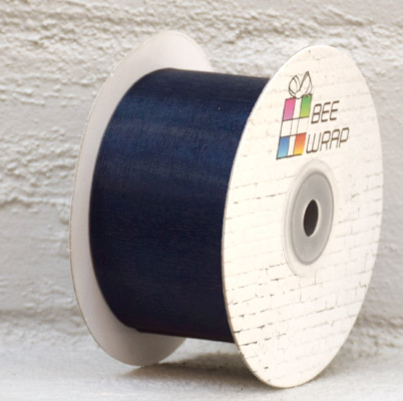 Organza Ribbon -  50mm x 50mtrs NAVY