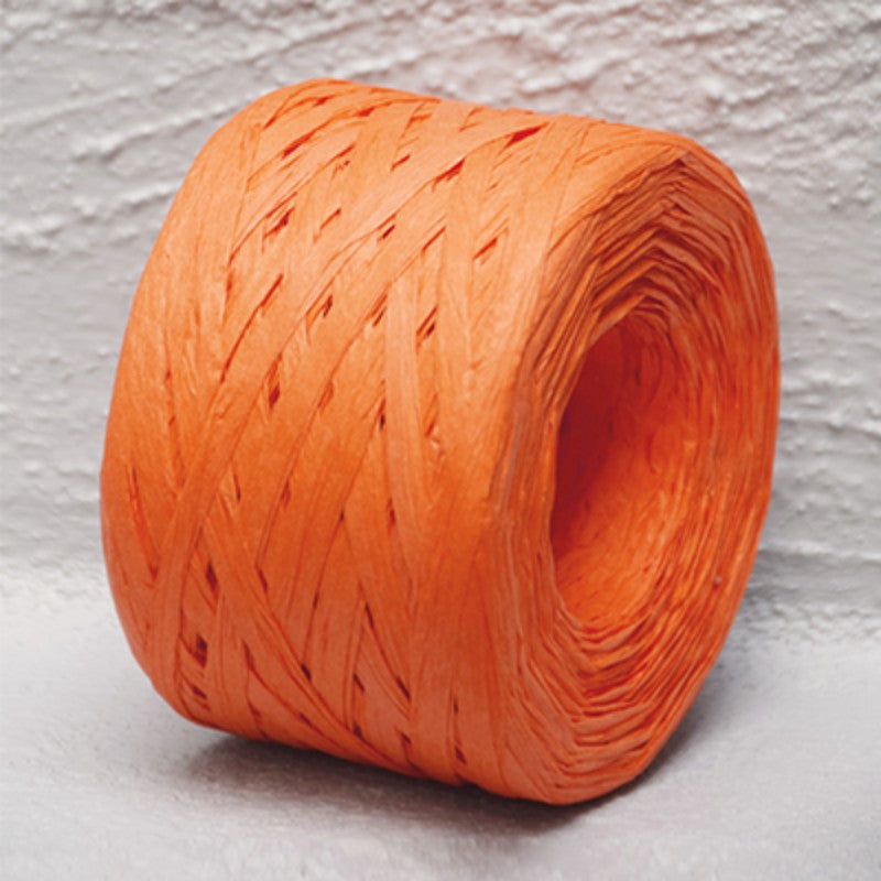 Paper Raffia 4mm x 100mtrs ORANGE