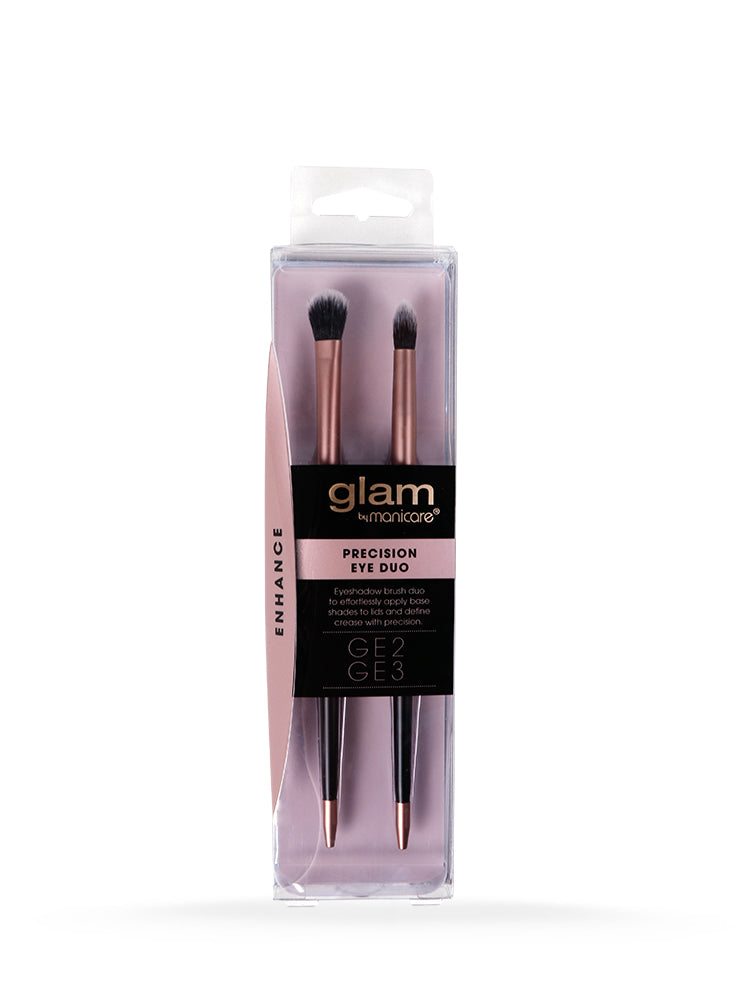 Glam By Manicare Precision Eye Duo Eye Shadow Brush 2pk