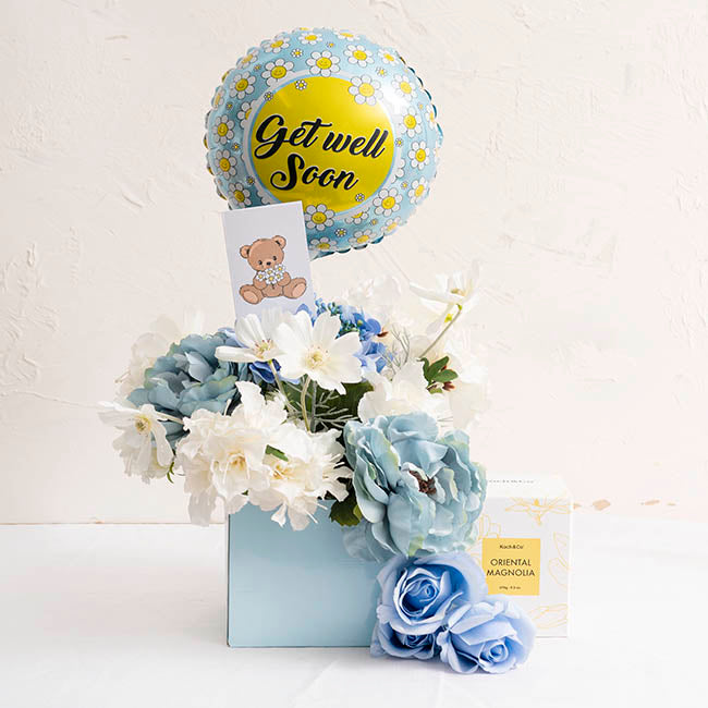 Mini Posy Box Gloss Autolock Base Pk25 Baby Blue (13x12cmH)