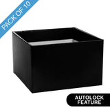 Large Posy Box Autolock Base Pack 10 Black (22x14cmH)