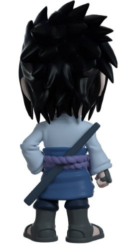 5-inch Youtooz vinyl figurine of Naruto's Sasuke Uchiha, featuring his signature pose and detailed outfit with vibrant packaging.