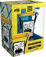 Youtooz Doodle Bob vinyl figurine, 4.4 inches tall, with quirky features and vibrant packaging, perfect for collectors.