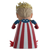 Youtooz Vinyl Figurine of Homelander, featuring dynamic pose, laser vision, and detailed costume with American flag cape.