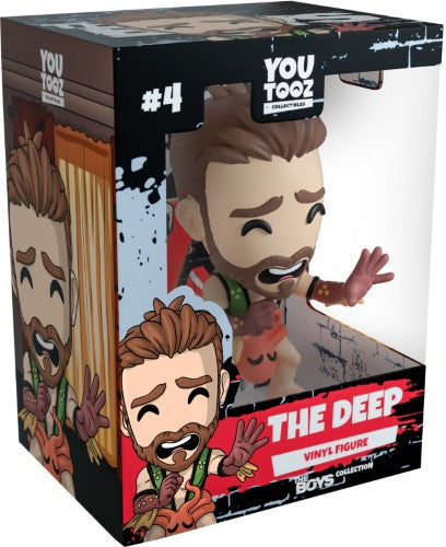 Youtooz vinyl figurine of The Deep in panic, featuring finned guards and tentacled Timothy, perfect for fans of *The Boys*.