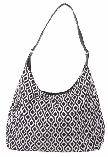 Diamond Tote Bag - Black & White