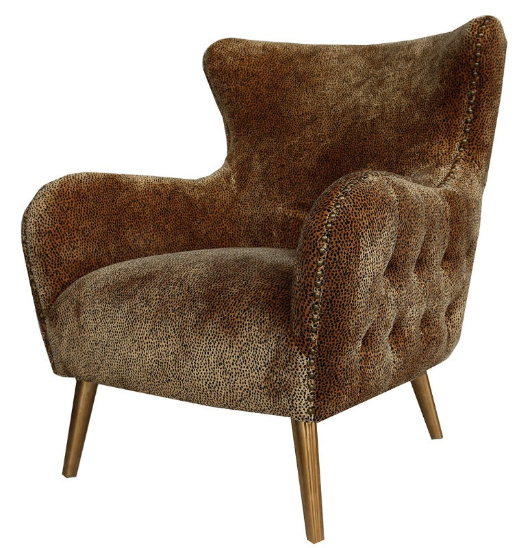 Safari Occasional Chair - with Antique Brass Leg