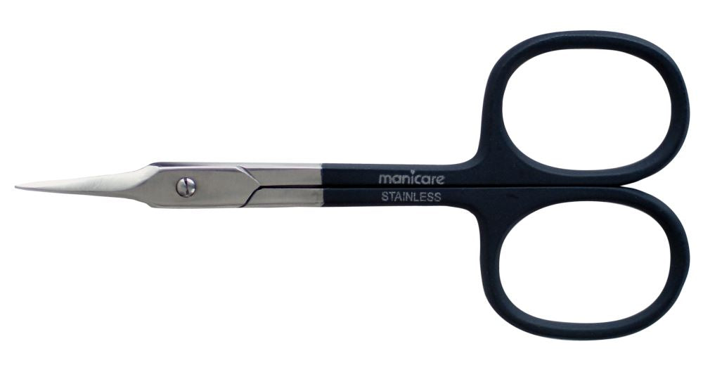 Manicare Cuticle Scissors, Curved, Extra Large Grip