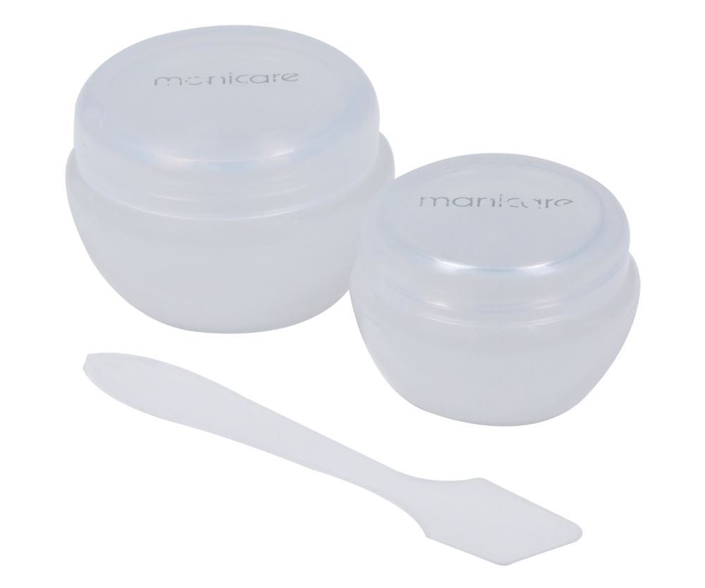 Manicare Cosmetic Jars, With Spatula, 2 Pack