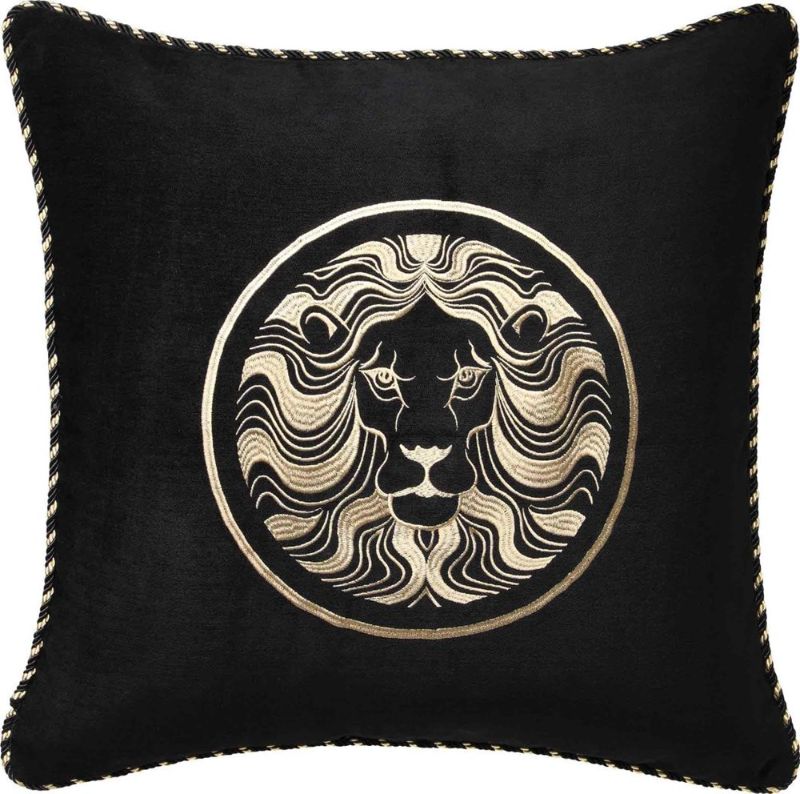 European Pillowcase Lion  - MASSIMO BLACK - DAVINCI