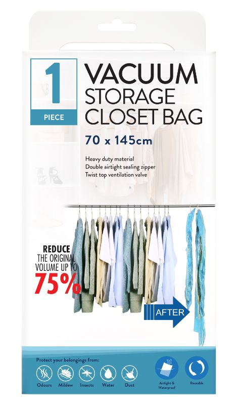 VACUUM STORAGE CLOSET BAG - 145cm (3 Units)
