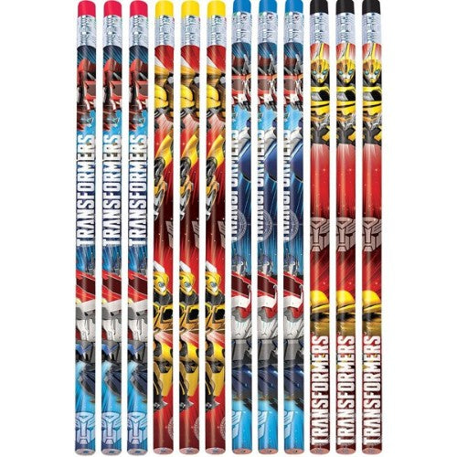 Transformers Pencils & Eraser End - Pack of 12