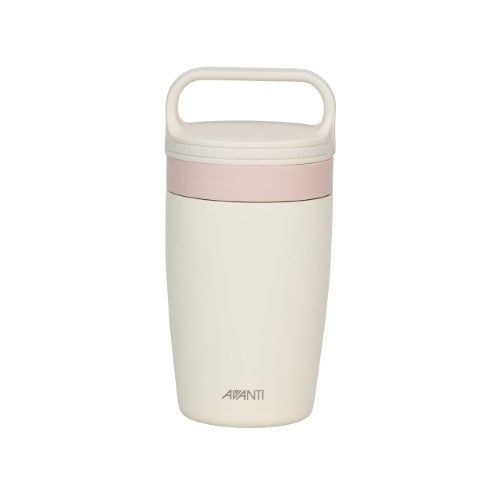 Insulated Travel Cup with Handle - AVANTI FlexiSip 355ml (Sand Dune)