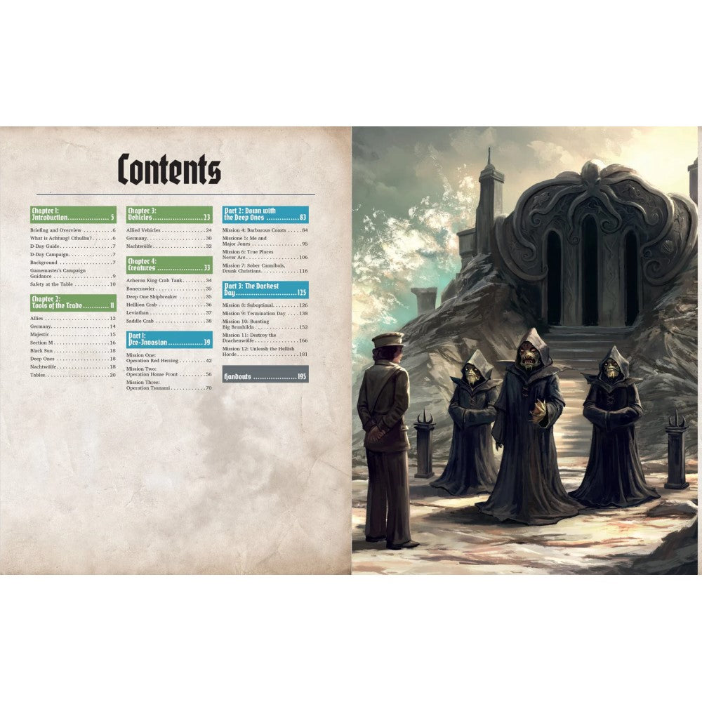 Achtung! Cthulhu 2d20 RPG - D-Day: The Darkest Day - Core Rulebook