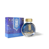 Bathurst Blue Denim fountain pen ink in a 38ml bottle, featuring a vibrant medium denim hue with sparkling silver undertones.