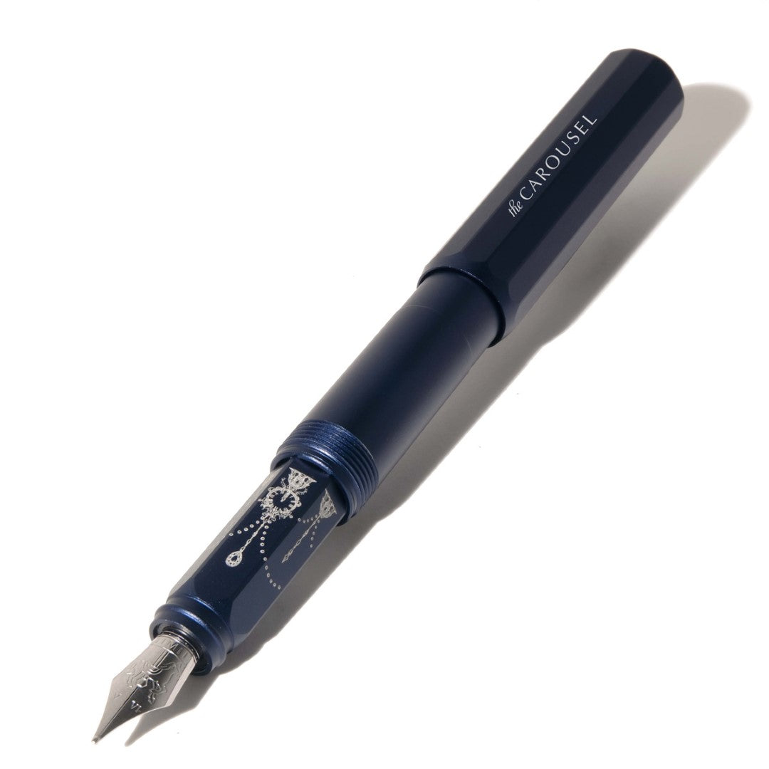 Elegant Ferris Wheel Press Fountain Pen with intricate chandelier design, crafted from durable aircraft-grade aluminum.