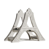 Champagne silver ink carriage stand cradles 38ml ink bottles, lined with velvet for stability and style in writers' workspace.