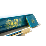 Ferris Wheel Press Ballpoint Pen in Tattlers Teal, featuring a glossy copper body, brass crown, and smooth archival ink.