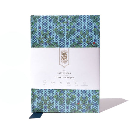 A5 sketchbook in Rattan Teal with 160gsm paper, 120 bleed-resistant pages for versatile artistic expression.