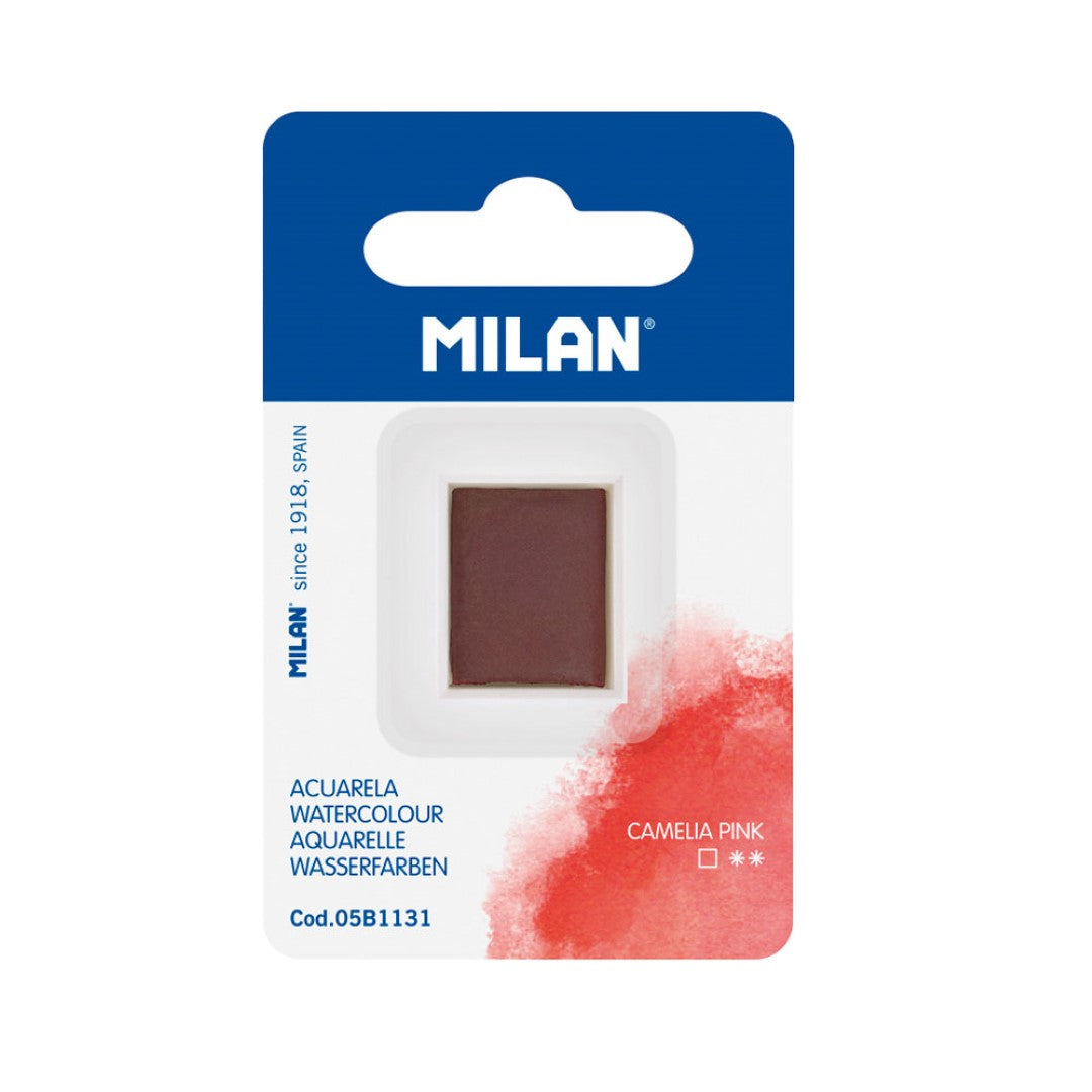 Milan Watercolour Paint Half Pan Refill Camelia Pink