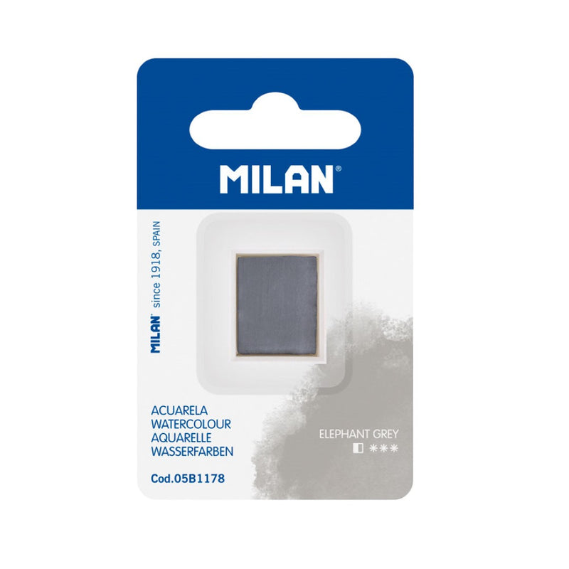 Milan Watercolour Paint Half Pan Refill Elephant Grey