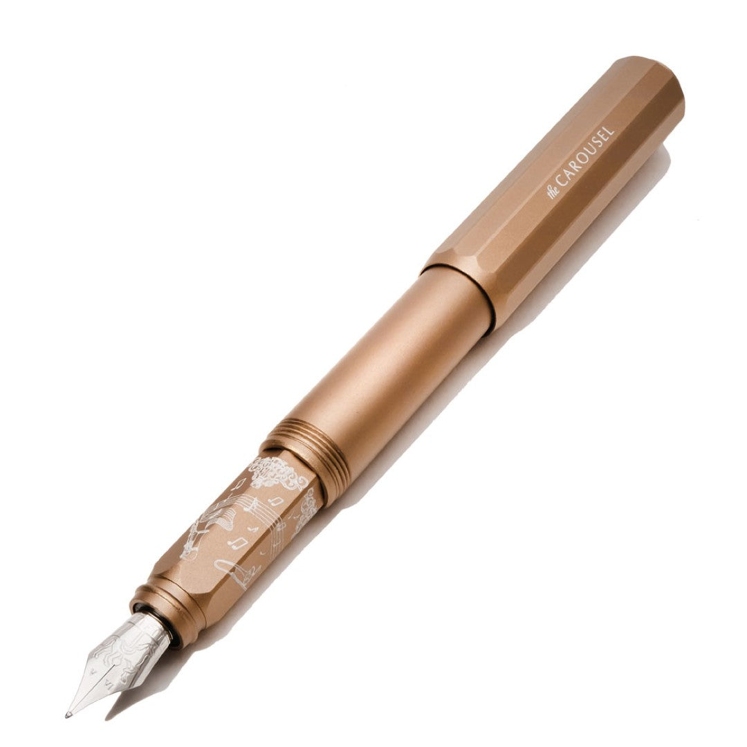 Ferris Wheel Press Aluminium Carousel fountain pen in Terracotta Canyon, crafted from durable aluminium with a fine custom nib.