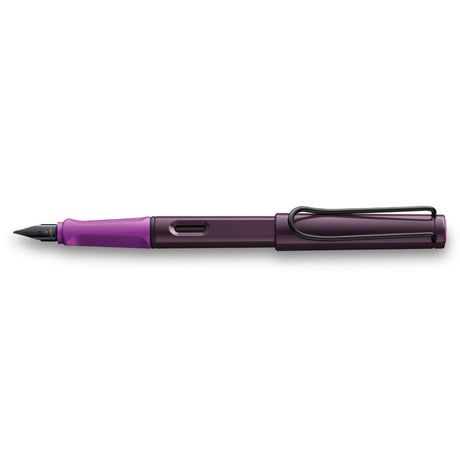 Lamy Safari LE Fountain Pen in Violet Blackberry with polished medium nib and ergonomic grip for comfortable writing.