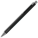 Sleek Lamy Econ Ballpoint in Matt Black, featuring stainless steel construction, ergonomic grip, and a unique curved clip.