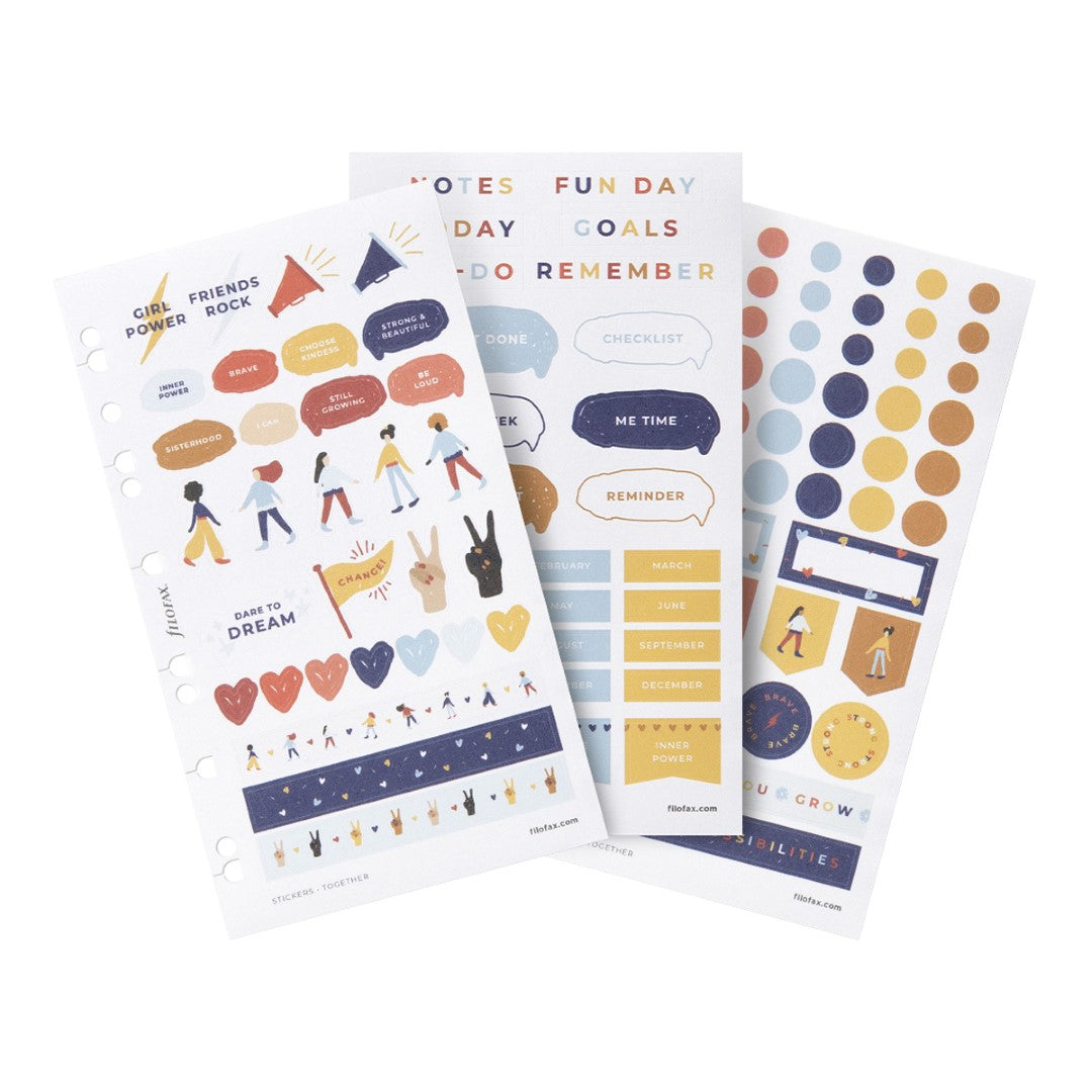 Repositionable matte stickers for planners, featuring colorful designs to enhance organization and personalization.