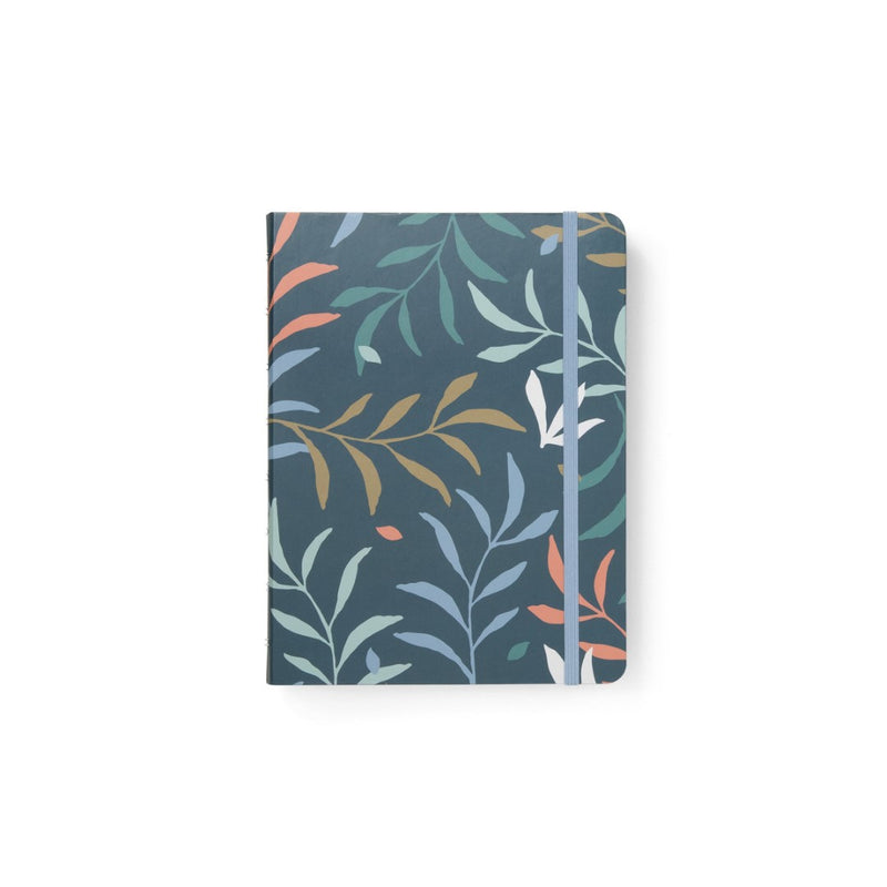 Filofax Notebook A5 Refillable Lined Botanical Blue