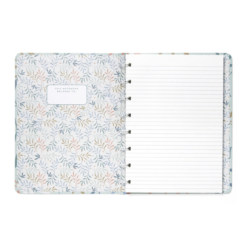 Filofax Notebook A5 Refillable Lined Botanical Mint