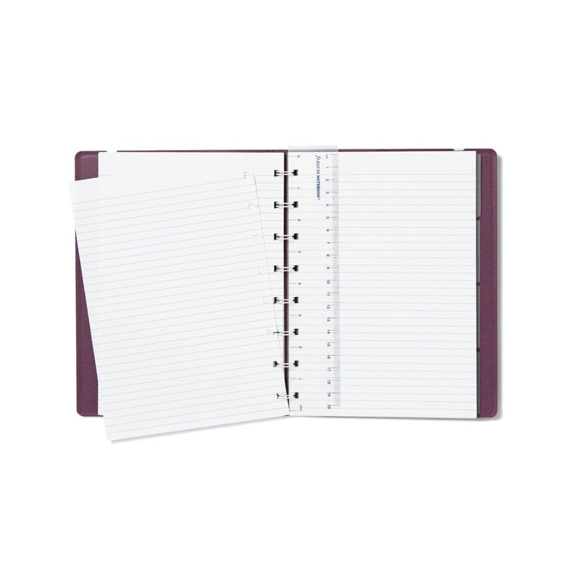 Filofax Notebook A5 Refillable Lined Contemporary Plum