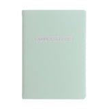 Letts A6 Address Book in Pastel Duck Egg color, featuring silver foil details and 192 fountain pen friendly pages for easy organization.