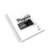 A4+ Silvine Tinted Project Book with 200 lined pages, 5 color sections for organization, eco-friendly, and twin wire binding.