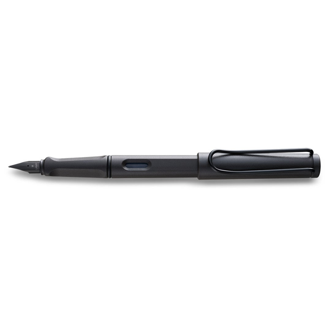 Lamy Safari Fountain Pen in charcoal with extra fine nib, featuring ergonomic grip and sleek design, perfect for stylish writing.