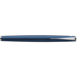 Lamy Studio Fountain Pen in Imperial Blue, featuring an Extra Fine Nib and unique chrome clip for stylish, comfortable writing.