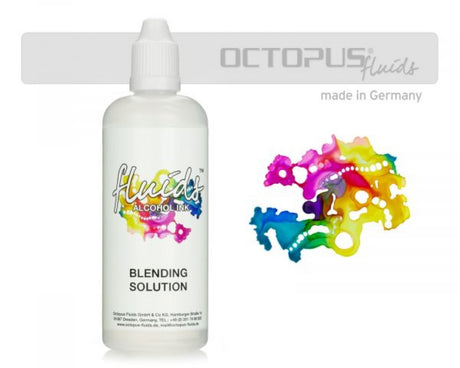 Octopus Fluids Alcohol Ink Blending Solution 100ml ideal for seamless blending and stunning color transitions in fluid art.