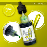 Olive Oil Green resin ink in 30ml bottle for vibrant, fast-drying coloring in resin art and crafts.