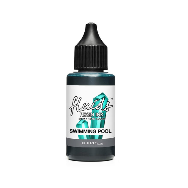 Turquoise resin ink in a 30ml bottle for vibrant, fast-drying color in various resin projects and crafts.