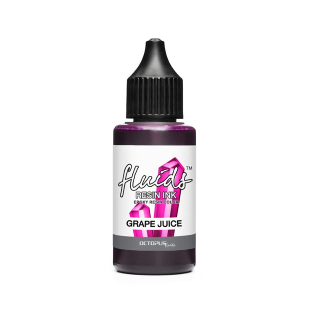 Vibrant Grape Juice Violet resin ink in a 30ml bottle, perfect for enhancing artistic resin projects and crafting.