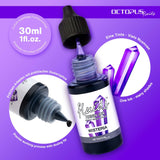 Octopus Fluids Wisteria Violet Resin Ink in 30ml, a vibrant, fast-drying color concentrate ideal for resin crafts.