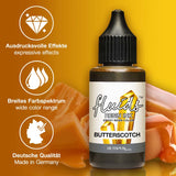 Bottle of Octopus Fluids Butterscotch Yellow Resin Ink, 30ml, ideal for vibrant resin jewelry and art projects.