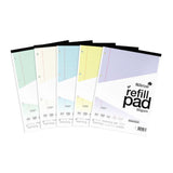 Silvine A4 refill pad with 100 cream tinted pages, 8mm ruled lines, and margin, perfect for notes and creativity.