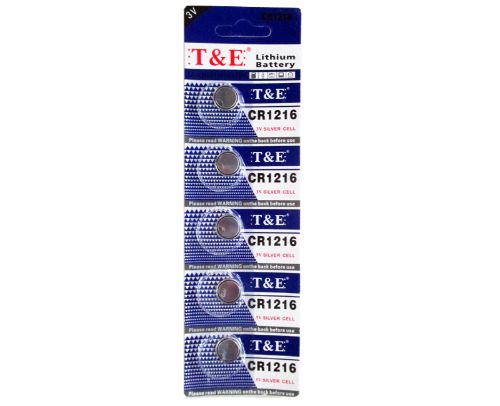 Cell Battery 5pc - Size Cr1216 X 5 Units