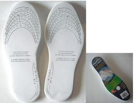 Memory foam insoles (set of 2) for enhanced comfort and support in everyday footwear, ideal for alleviating foot fatigue.