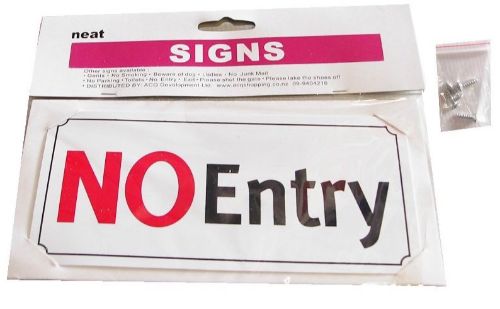 Sign - No Entry 20cm (Set Of 6)