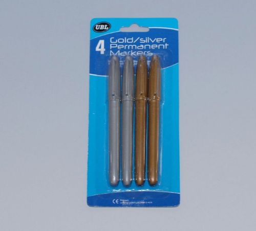 Permanent Markers - Gold / Silver (8pcs)