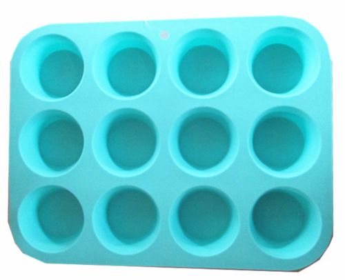 Silicone Nonstick 12 Cups Muffin Pan (Set Of 3)