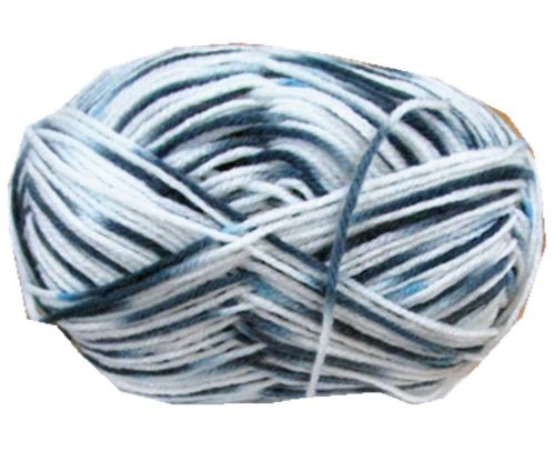 2 Tone Acrylic Yarn - 100g (White / Grey)  - Set Of 6